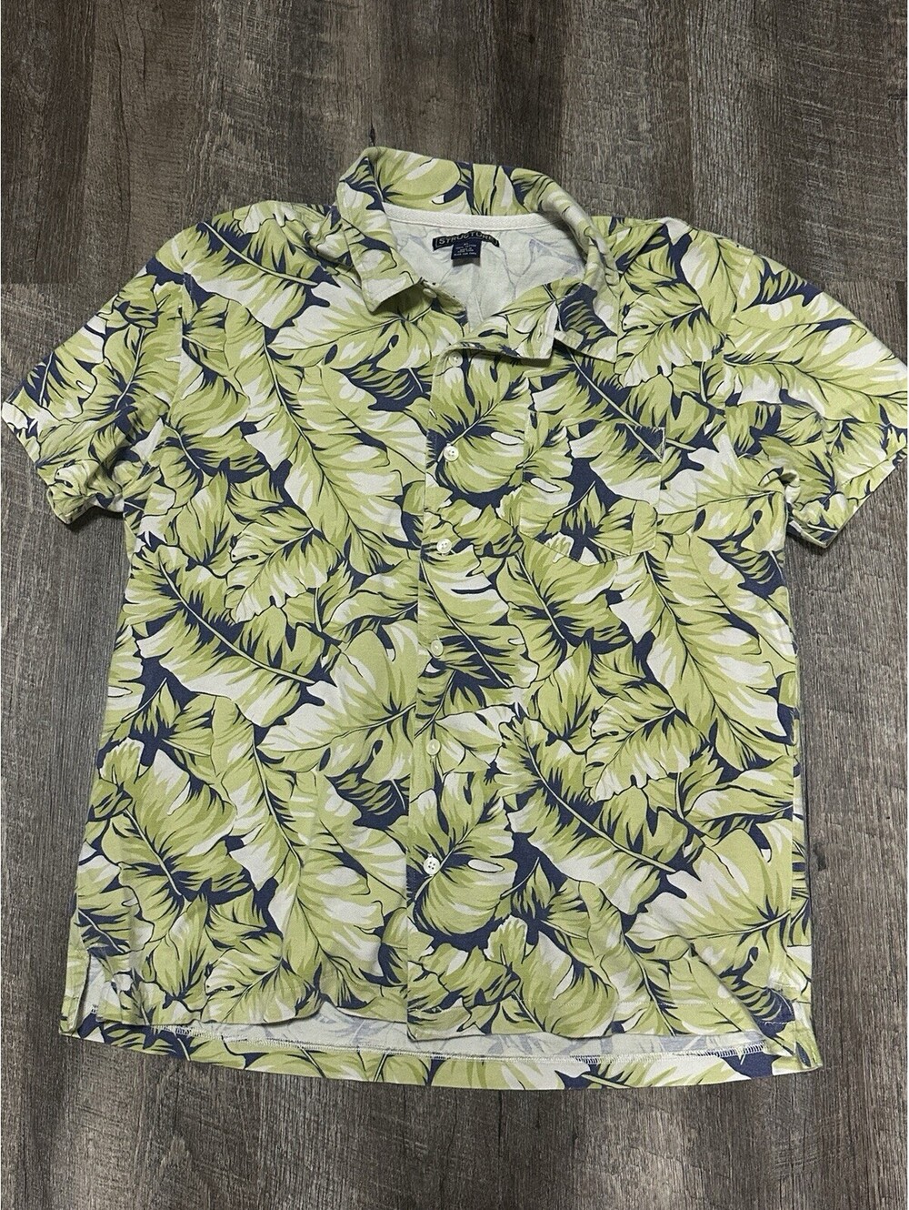 Vintage 90s Structure Men’s Hawaiian Floral Short Sleeve Button Up Shirt XL